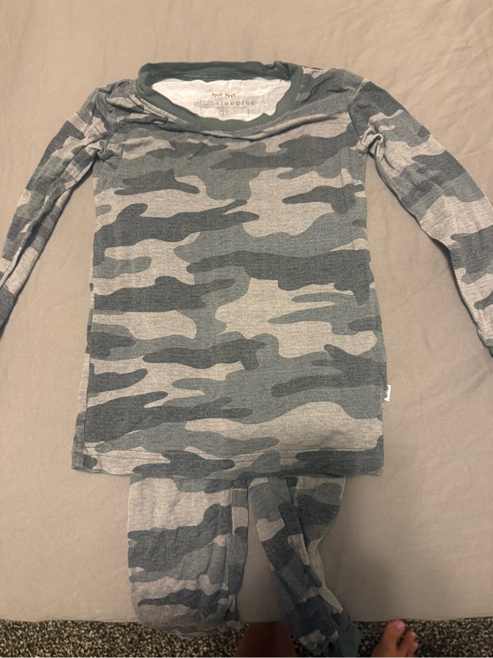 Little Sleepies Camo Long-Sleeve Top and Pants pajama set